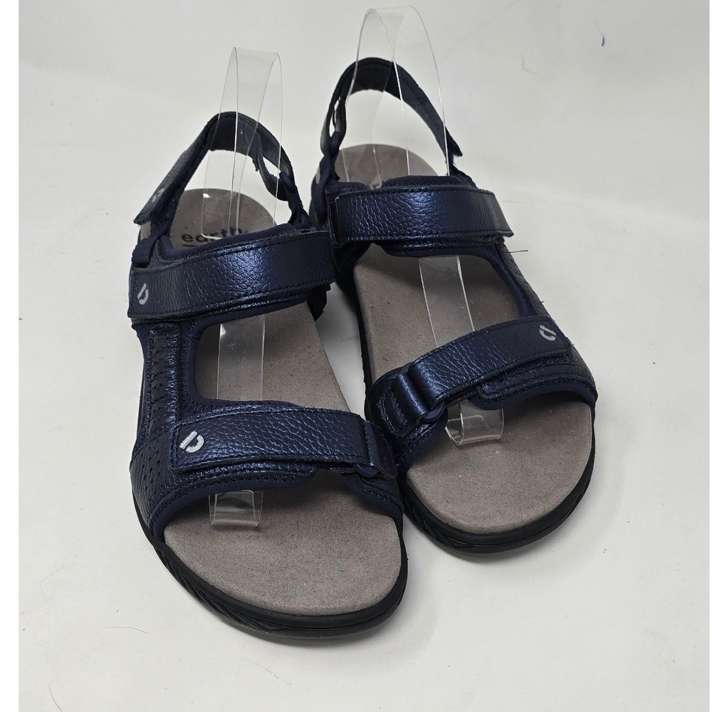 Earth Origins Mira Azora sandals women 10W blue leather comfort adjustable
